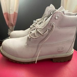 White timberland boots women 8 kid 6